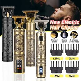 Electric Hair Cutting Machine Vintage T9 Clipper Rechargeable Man Shaver Trimmer For Men's Barber Professional y231222