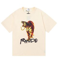 Designer T Shirt Mens And Womens Summer Collection Rhude Tshirt Oversize Heavy Fabric Couple Dress Top Quality Rhude T Shirt 7802
