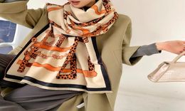 2020 Luxury Winter Scarf Women Leopard Chain Print Cashmere Scarves Female Shawls Thick Warm Blanket Wraps Bufanda4739966