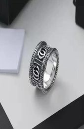 Women Designer Lover Ring Luxury Style Silver Retro Colour Engagement Rings G Letter Fashion Jewellery Man and Lady Party Gifts2898507