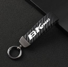 Keychains Fashion Motorcycle Carbon Fiber Leather Rope Keychain Key Ring For Suzuki BKING BKING 2007 2008 2009 2010 2011 2012 2012700889