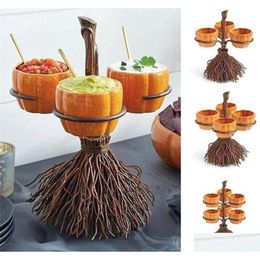 Dishes Plates Halloween Pumpkin Snack Rack Witch Bowl Stand Cake Dessert Fruit Party Buffet Display Tray For Serving Drop Delivery Dhezj