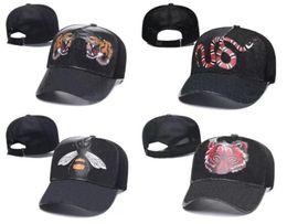 2022 Designer Mens Baseball Caps woman Brand Tiger Head Hats bee snake leopard Embroidered bone Men Women casquette Sun Hat gorras8507962