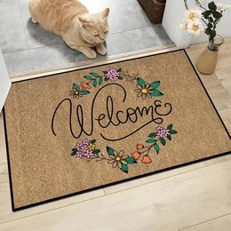 Crystal velvet door mat non slip bathroom absorbent and machine washable balcony 231225