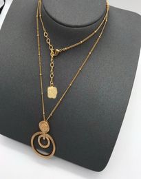 Luxury New Designed Necklaces Pattern Diamonds pendants Banshee women's Necklace Brass 18K gold plated ladies Designer Jewelry7456154