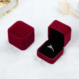 Jewellery Pouches High Quality Storage Boxes Presentation Solid Necklace Pendant Box Velvet Case Earrings Plastic Display