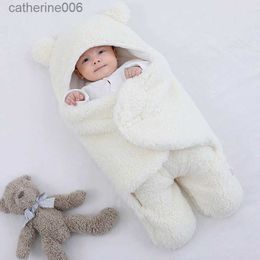 Sleeping Bags Soft Newborn Baby Wrap Blankets Baby Sleeping Bag Envelope For Newborn Sleepsack Cotton Thicken Cocoon for Baby 0-6 MonthsL231226