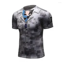 Men's T Shirts 3D Print Men T-shirt 2023 Summer Short Sleeve Harajuku Shirt Cosplay Costume Tight Fitness Sports Breathable