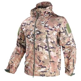 Jackets TAD Soft Shell Military Tactical Jacket Safari Men Waterproof Warm Windbreaker US Army Clothing Men Camo Jackets Hunting Clothes