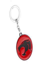 Thundercats Keychain Anime around For Fans Jewelry Round Alloy Red Thunder Cat Model Key Ring Holder Car Accessories Whole9312707