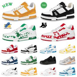 Luxury Brand Trainer designer casual shoes Trainer Loafers Sneaker triple white pink sky blue black green yellow denim low mens sneakers women platform trainers