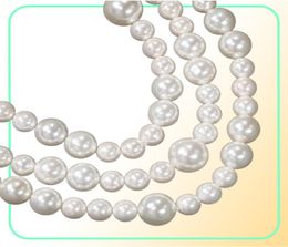 Mens Womens Pearl Necklace Hip Hop Jewellery High Quality 6mm 8mm 10mm Mixed Beaded Necklaces6133590