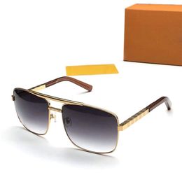 Classic Attitude Sunglasses For Men Women Square Frame V Designer Sunglasses Unisex UV400 Protection Gold Plated Glasses Frames Ey271w