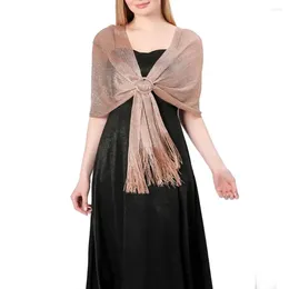 Scarves Formal Event Shawl Elegant Sparkling Tassel For Bride Bridesmaid Wedding Evening Dress Lightweight See-through Shoulder