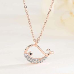 Necklaces Pendant Little Whale Necklace Korean Fashion Simple Forest for Women Girlfriend Net Red Clavicle Giftp