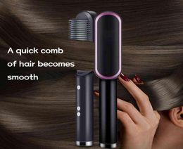 Straightening Heating Combs Men Beard Hair Straightener Ceramic Curler Professional Heated Comb Electric Hair Brush Straightener 25740719