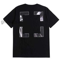 Womens Summer T-shirt Designersoff Mens T-shirts Loose Tees Tops Man Casual Shirt Luxurys Clothing Streetwear Shorts Sleeve Polos Tshirts Size S-x White 0BBK