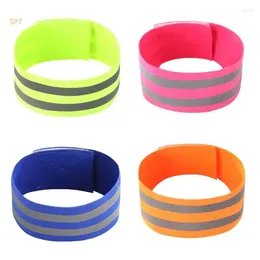 Knee Pads 2 Pieces Reflective Band Strap Safety Belt High Visibility Waist For Wrist Ankle Arm Leg Running 714F