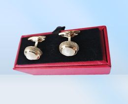 High quality fashion Luxury Cuff Links for Men Business Suit French Shirts Sleeve Sports car head White stone Buttons Classic Gent8269547