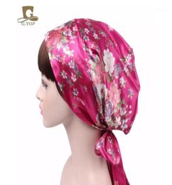 New Women Ladies Beanies Hat Silk Night Sleep Cap Hair Bonnet Hat Head Cover Satin Turban Wrap Headscarf16487247