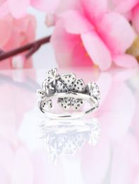 Wholesale-Bouquet Ring CZ Diamond 925 Sterling Silver with original box for P jewelry luxury designer ladies ring birthday gift2545041