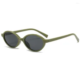 Güneş gözlüğü moda küçük oval kadınlar klasik vintage erkekler güneş gözlükleri uv400 kadın tonları