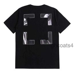 Womens Summer T-shirt Designersoff Mens T-shirts Loose Tees Tops Man Casual Shirt Luxurys Clothing Streetwear Shorts Sleeve Polos Tshirts Size S-x White 628C