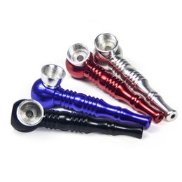 Metal Pipe Multi-Color Filter Aluminum Pipe Portable Metal Tobacco Pipe Accessories Wholesale