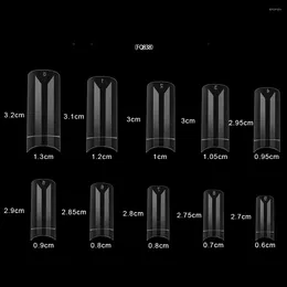 False Nails 100pcs Nail Finger Tips Half Cover Acrylic French For Gel Oil Art Salon DIY Design Tools FQ838