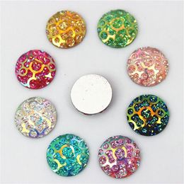 200PCS 11 5mm Crystal AB Colour Round flatback Resin Rhinestones Stone Beads Scrapbooking crafts Jewellery Accessories ZZ764252h