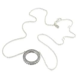 Necklaces Round Heart Necklace & Pendant Sterling Silver Jewelry European Style Fashion Woman Jewelry Making Chorker Chain