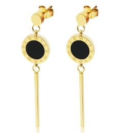 Stud 3 Colours Fashion Tassel Roman Numerals Long Section Shell Earrings Jewellery For Women The Gift K30119981535