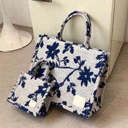 Bags Casual Style Printing Fabric Big Soft Shoulder Bag for Women 2023 Spring Crossbody Bags New Fashion Trend Brand Office Handbags