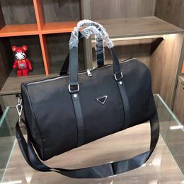 2021 Men Top Handle Luggage Casual Duffle Bag Triple Black Nylon Travel Bags Mens Business Tote with Shoulder Strap high quality235U