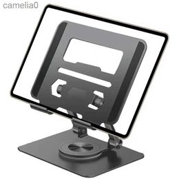 Tablet PC Stands Adjustable Laptop Stand 360 Degree Rotating Computer Foldable port Portable Aluminum PC Tablet Holder AccessoriesL231225