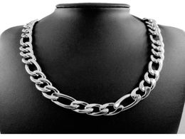 115mm Huge Man Chain Width Figaro Necklace Fashion Stainless Steel Men039s Jewelry 60cm 70cm 80cm 90cm 100cm 110cm 120cm 150cm6063887