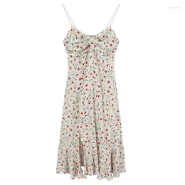 Casual Dresses Dress Summer Fashion Elegant Sexy Suspender French Romantic Party Holiday Beach Leisure Floral Ladies