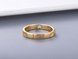 luxury designer 018 Simple Style Couple Ring Personality for Lover Ring Star Fashion Ring High Quality Silver Plated Jewellery Suppl8161825