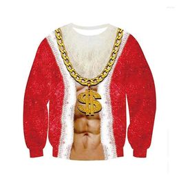 Men's Sweaters Year Xmas Cosplay Y2K Pullovers Christmas 2024 Santa Claus Patterned Tops Funny Ugly Clothes For Men Clothing