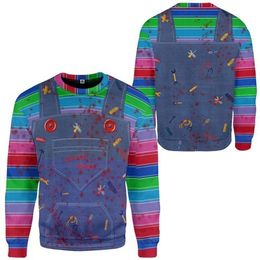 3d Sweatshirts Spooky baby Tie-dye Sweat Mens Crewneck Hoodies Plus Size