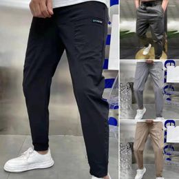 Men's Pants Trendy Men Pencil Ankle Length Daily Wear Streetwear Mid Waist Sweatpants