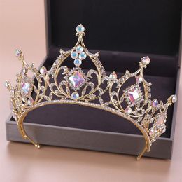 2021 Gold Princess Headwear Chic Bridal Tiaras Accessories Stunning Crystals Pearls Wedding Tiaras And Crowns 12172271s