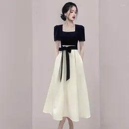 Party Dresses High Quality French Vintage A-line Long For Women 2023 Korean Elegant Fashion OL Summer Dress Robes Vestido Feminino