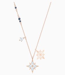 New arrival 100 925 Sterling Silver Elegant and fresh stars pendant necklaces fine Jewellery making for Women gifts delivery1469180