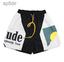 Designer Rhude Men's Women's Shorts Summer Fashion Beach Pants Rhude Men High Quality Street Wear Red Blue Black Purple Mens Loose OI34