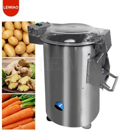 Vegetable Cassava Potato Carrot Ginger Cleaning Washing Peeling Machine With Impurity Polishing Function