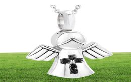 Stainless steel angle shape Memorial Urn Necklace PetHuman Ashes Urn Necklace Ash Locket Cremation Jewellery for women children651919954780