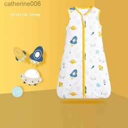 Sleeping Bags Baby Sleep Sack Sleepping Bag Unisex Sleeveless 100% Cotton Wearable Blanket Suit Summer Soft For Baby Toddler BEEWEEDL231225