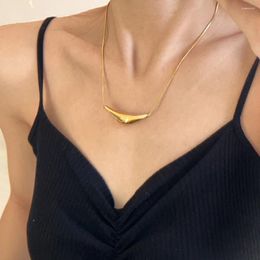 Chains Greatera Stainless Steel Cast Geometric Pendant Collar Necklaces For Women 18K Gold Plated Chain Necklace Waterproof Jewelry