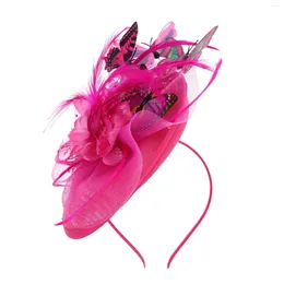 Bandanas Butterfly Hat Hair Accessories Wedding Headband Fascinators Hats Hairpin Tea Party Bride Women Headdress